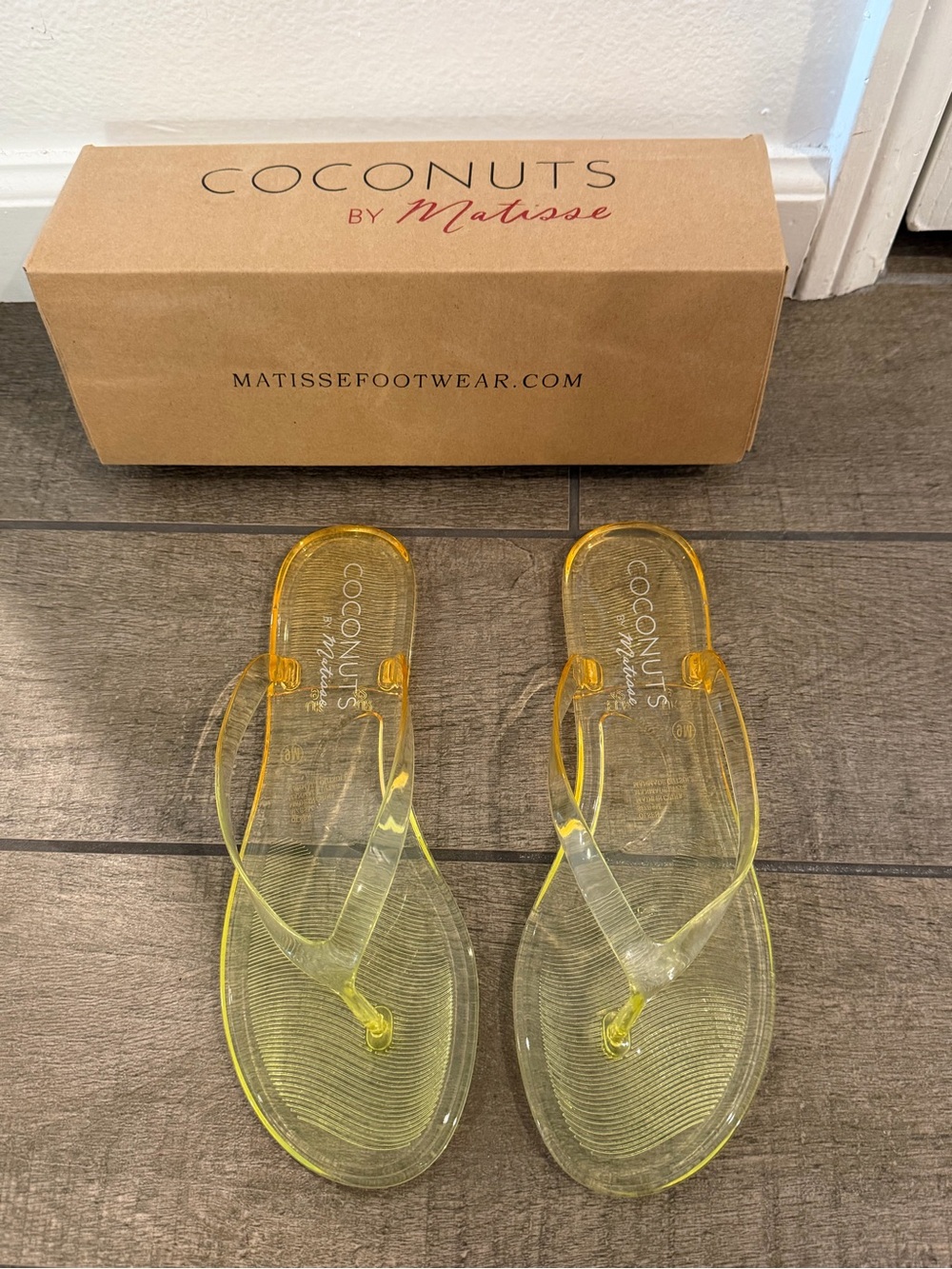 Coconuts by Matisse Translucent Yellow Jelly Sandals